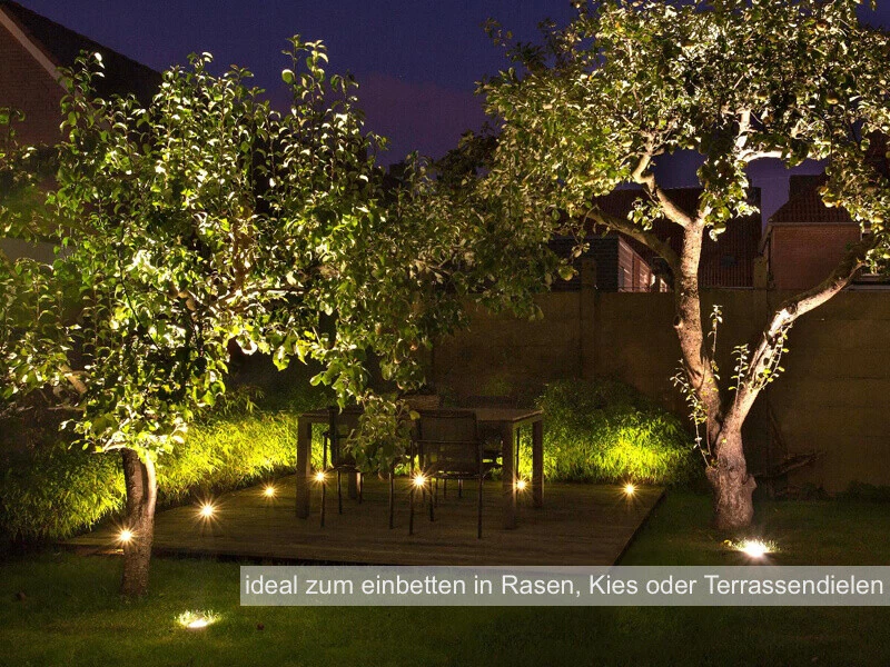 LED Bodeneinbaustrahler Außen 230V IP67 Gartenstrahler RGB Bodenstrahler Flach - Bild 2 von 4