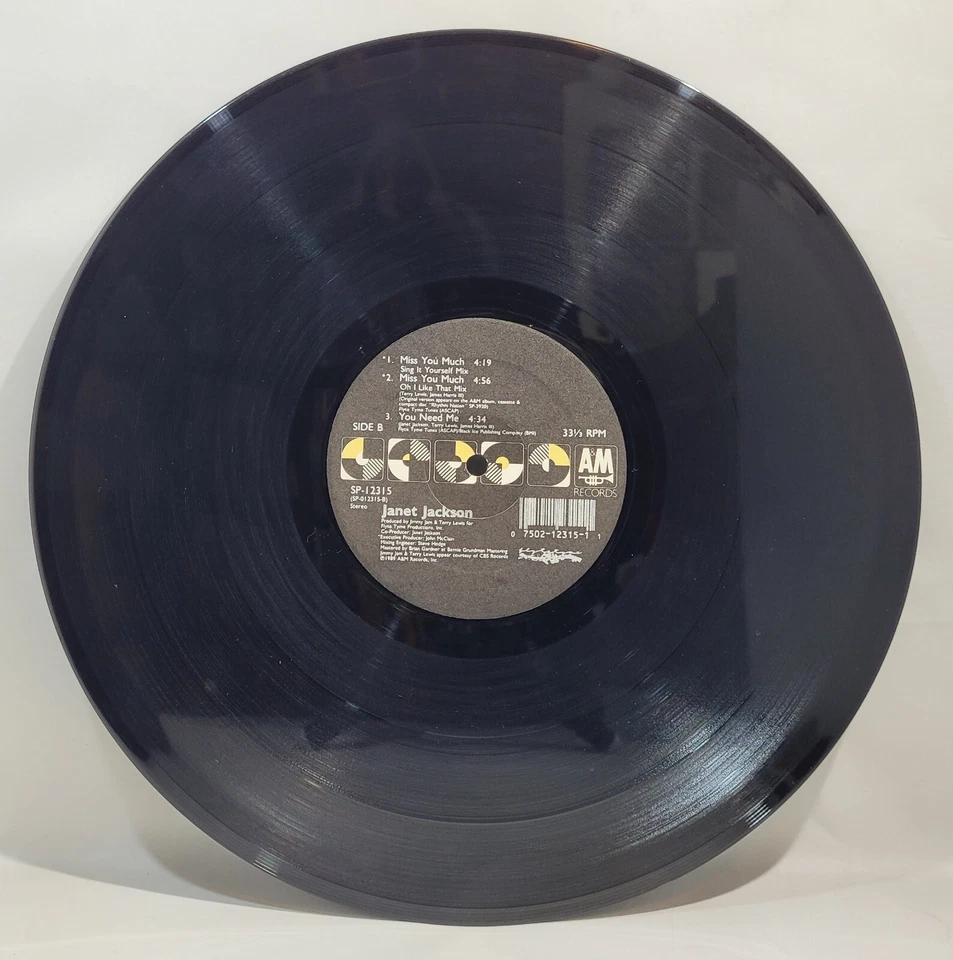 Janet Jackson - Miss You Much [1989 Used Vinyl Record 12" Single] [B] — 第 4/4 张图片
