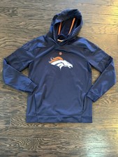 Denver Broncos NFL Team Apparel Navy Blue Hoodie Size Youth XL - 18