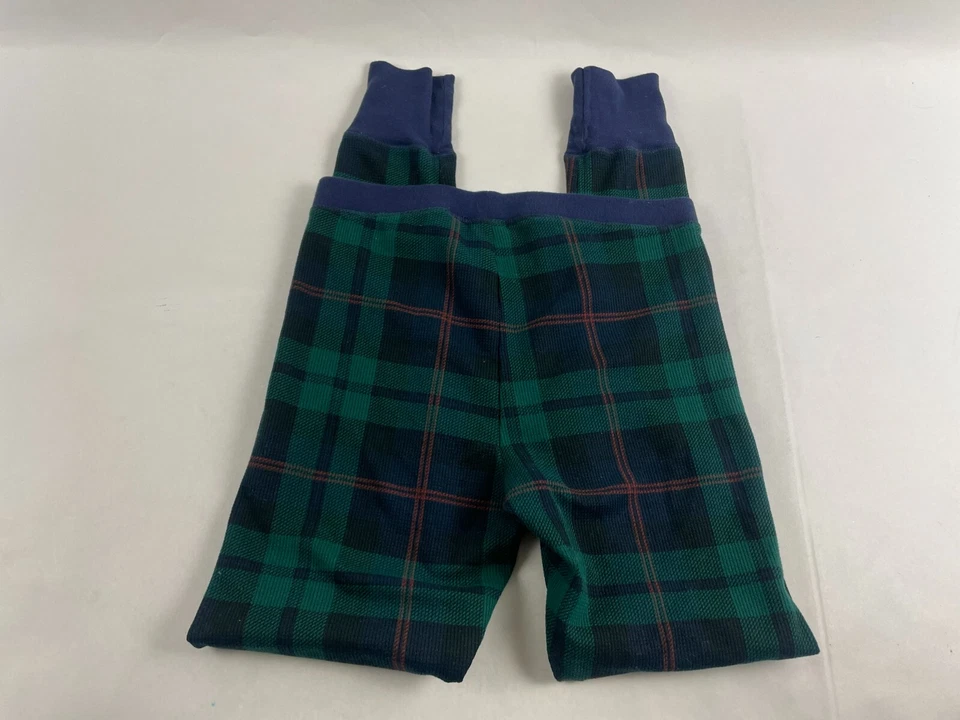 Pantalones térmicos antiguos azul marino para mujer talla S verde marino a cuadros ropa de salón Foto 2 de 4
