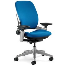 Large Steelcase Leap PLUS Adjustable Chair - V2 Buzz2 Blue F