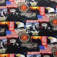 Fabric Fabrique Innovations 1 Yard 43 Wide United States Marines (3662) Cotton Fabric Fabrique Innovations 1 Yard 43 Wide United States Marines (3662) Cotton
