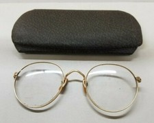 Vintage 1960's B L Bausch Lomb Hibo Gold Eyeglasses Frames Case, 1/10 12K GF