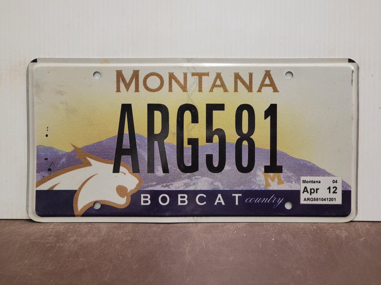 2012 Montana BOBCAT COUNTRY License Plate Tag Original. eBay