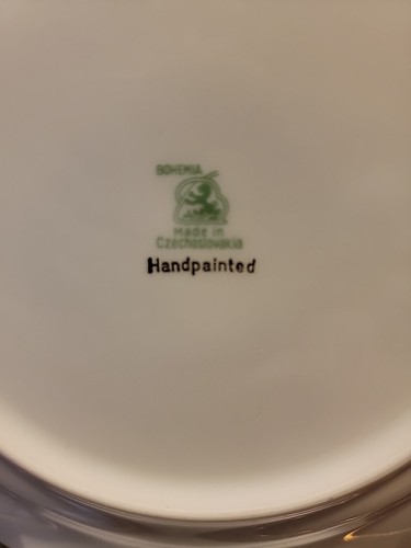 3 pcs Czechoslovakia Bohemia Hand painted Porcelain Dessert Plates 3 Women Muses - Picture 5 of 14