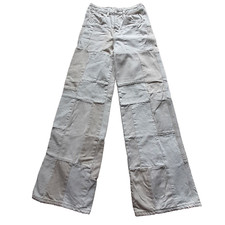 URBAN OUTFITTERS Women's Size 27x32 Ivory 'Puddle' Wide Leg Patchwork Jeans
