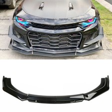 For Chevrolet Corvette Universal Front Bumper Lip Spoiler Splitter Glossy Black For Chevrolet Corvette Universal Front Bumper Lip Spoiler Splitter Glossy Black