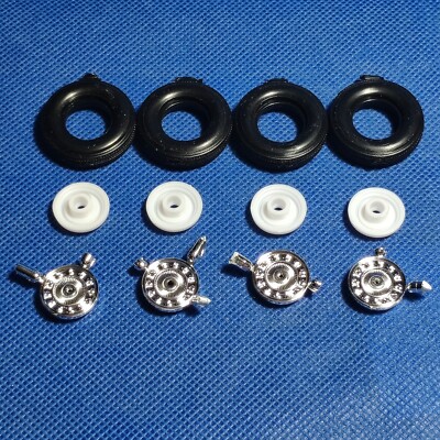   Stock Wheels & Tires 1965 Chevy Impala 1:25 Scl 1000s Model Car Parts 4 Sale