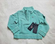 Boys 7 S M L XL Vineyard Vines garment dyed Saltwater 1/2 half zip sweater
