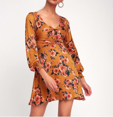 rise and fall silk dress The Joni Silk Dress in Autumn Gold – Midheaven Denim main image 0