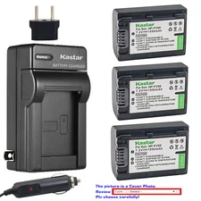 Kastar Battery AC Charger for Sony NP-FV50 & Sony DCR-SX73 DCR-SX83 DCR-SX85
