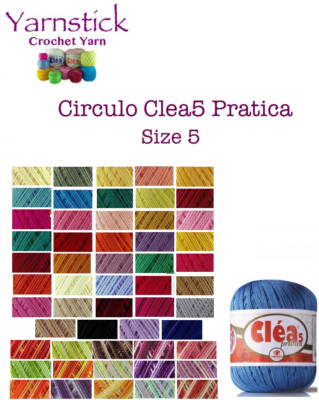 Circulo CLEA5 Pratica 150g 750m Häkeln Baumwolle Strickgarn Garn Größe 5 