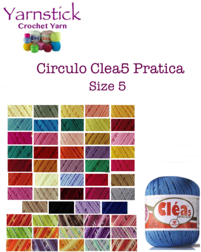 Circulo CLEA5 Pratica 150g 750m Crochet Cotton Knitting Yarn Thread Yarn Size 5  - Picture 1 of 55