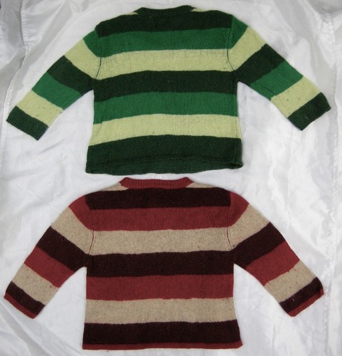 Suéter Rayas Gap Bebé Lana Algodón Verde Rojo 1 Ombre 12-18 Mos Conjunto Paquete - Imagen 2 de 11