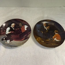 Norman Rockwell Plate Set of 08 - No COA - 1980's Decorative Plates Limited Edit