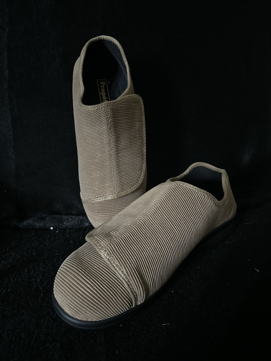 NEW PROPET men\'s cush \'n foot slippers in sand corduroy Propet Cush N Foot Men main image 4
