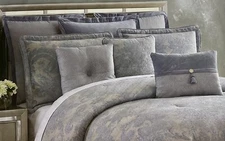 Veratex Euro Sham 26 x 26 Pillow Case Light Blue Silver New