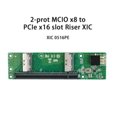 Shinreal 2 Port MCIO 8I to  PCIe x16 Slot Adapter ---XIC 0516PE