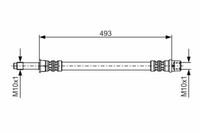2X Bremsschlauch Vorne Hinten Links Rechts Bosch 1 987 476 294 FüR