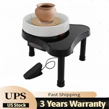 Pottery Wheel 12.6in/32cm Ceramic Wheel Machine Clay Forming DIY Art Craft Black