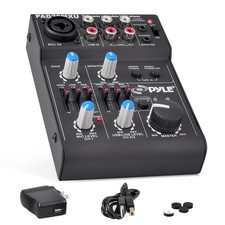 Pyle 5-Channel Rechargeable Mini Portable Audio Mixer   Compact Music Mixe