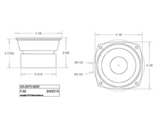 4 Inch Round woofer HiFi Stereo Jamma Speaker 30w RMS 8 ohm by RetroArcade.us