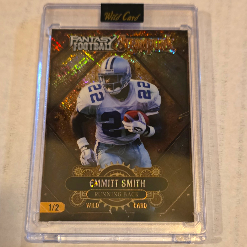 Wild Card 2026 Fantasy Football Steampunk Emmitt Smith Cowboys FSPBR04-ES 1/2