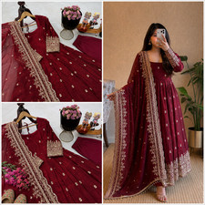 Indian Designer Anarkali Dupatta Set Gown Women Party Wear Salwar Kameez Dress
