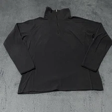 Columbia Fleece Sweater Womens XL Black Glacial III 1/2 Zip Mock Neck Pullover