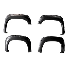 TrailFX TFG3001S Pocket Style Fender Flare Set Black Smooth Paintable Finish