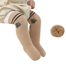 2 Pairs Winter Soft Cotton Baby Girls Socks Newborn Knee High Long Socks 0-3Yrs