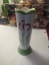 Vintage Floral FTD Inc Bud Vase Ceramic Made in Thailand