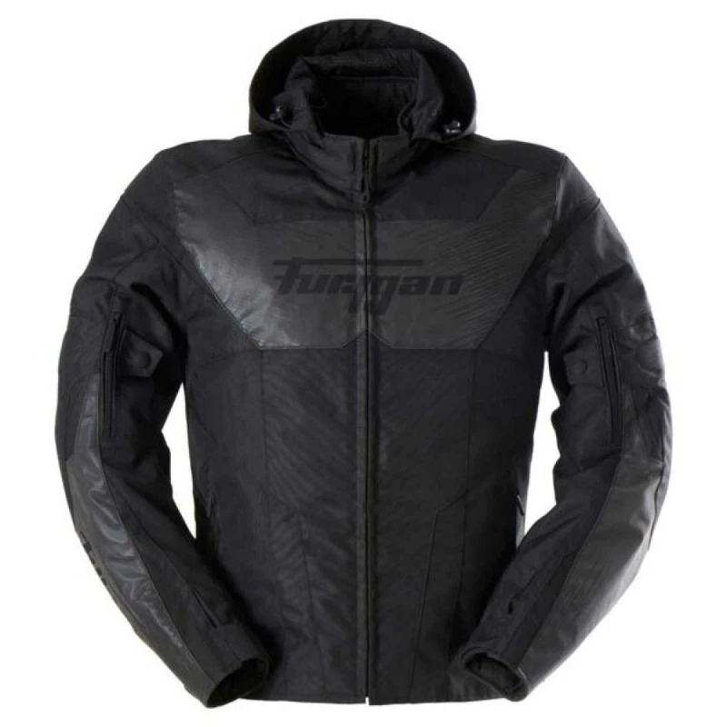 Furygan Shard HV Motorcycle Jacket Black Grey Reflective