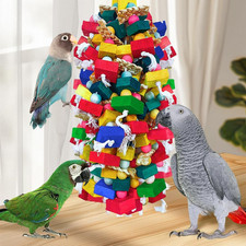 Extra Large Bird Toys for Macaws Cockatoos Amazons Chew Natural Wood Parrot Cage