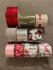Assorted Decorative Christmas Ribbon Bundle - 10 Rolls