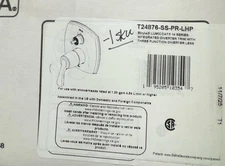 Delta T24876-SS-PR-LHP Stryke 14 Series Valve Trim, Stainless*READ*