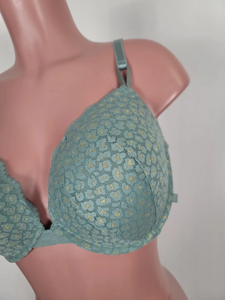 Sujetador con aros forrado acolchado estampado animal push up muy sexy de Victoria's Secret 38DD Foto 3 de 4