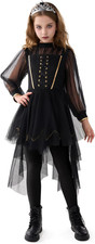 Spooktacular Creations Girls' Dark Princess Costume, Halloween Dress Set Kids