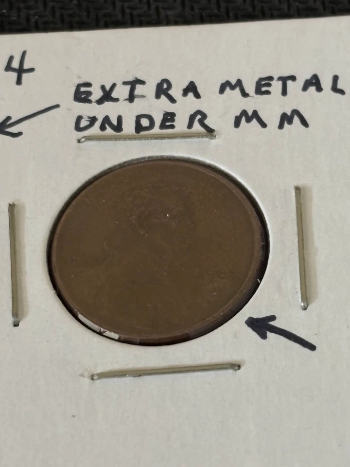 1984-B Lincoln Penny Coin Extra Metal VERY RARE COIN ERROR - Image 2 of 3