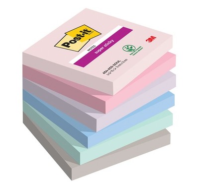 Post-it Haftnotizen Super Sticky Notes 76 x 76 mm Soulful 6 Blöcke á 90 Blatt