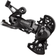 microSHIFT ADVENT Super Short Rear Derailleur - 9 Speed, Super Short Cage, Black