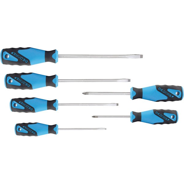 Gedore 2150-2160 PZ-06 3C Screwdriver Set Slotted/Pozi 6pc