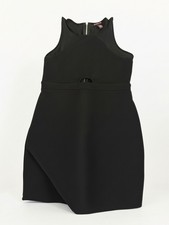Material Girl Black Cut Out Bodycon Dress Sleeveless Halter XL Polyester Blend