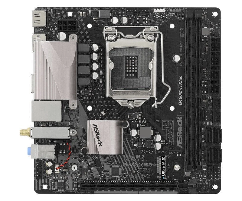 ASRock B460M-ITX/ac Motherboard Intel B460 LGA1200 2xDDR4 Mini-ITX HDMI 1xM.2 - Image 4 of 4