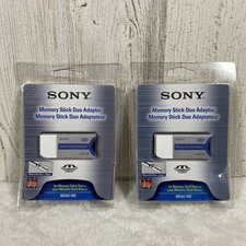 Genuine Sony MSAC-M2 Camera Memory Stick Duo Adaptor Lot of 2 Cybershot Camera
