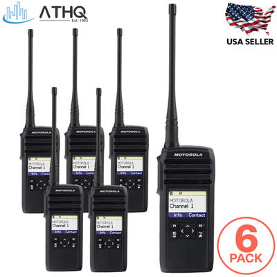 PACK OF 6 Motorola DTR700 900 MHz 50-Channel Digital Two-Way Radio FHSS IP54 NEW