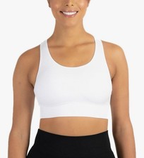 Member's Mark Seamless Racerback Sports Bra Women's Size M White Athletic Yoga