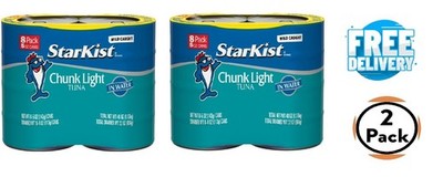 StarKist Chunk Light Tuna in Water, 5 oz, 8 Cans pack of 2