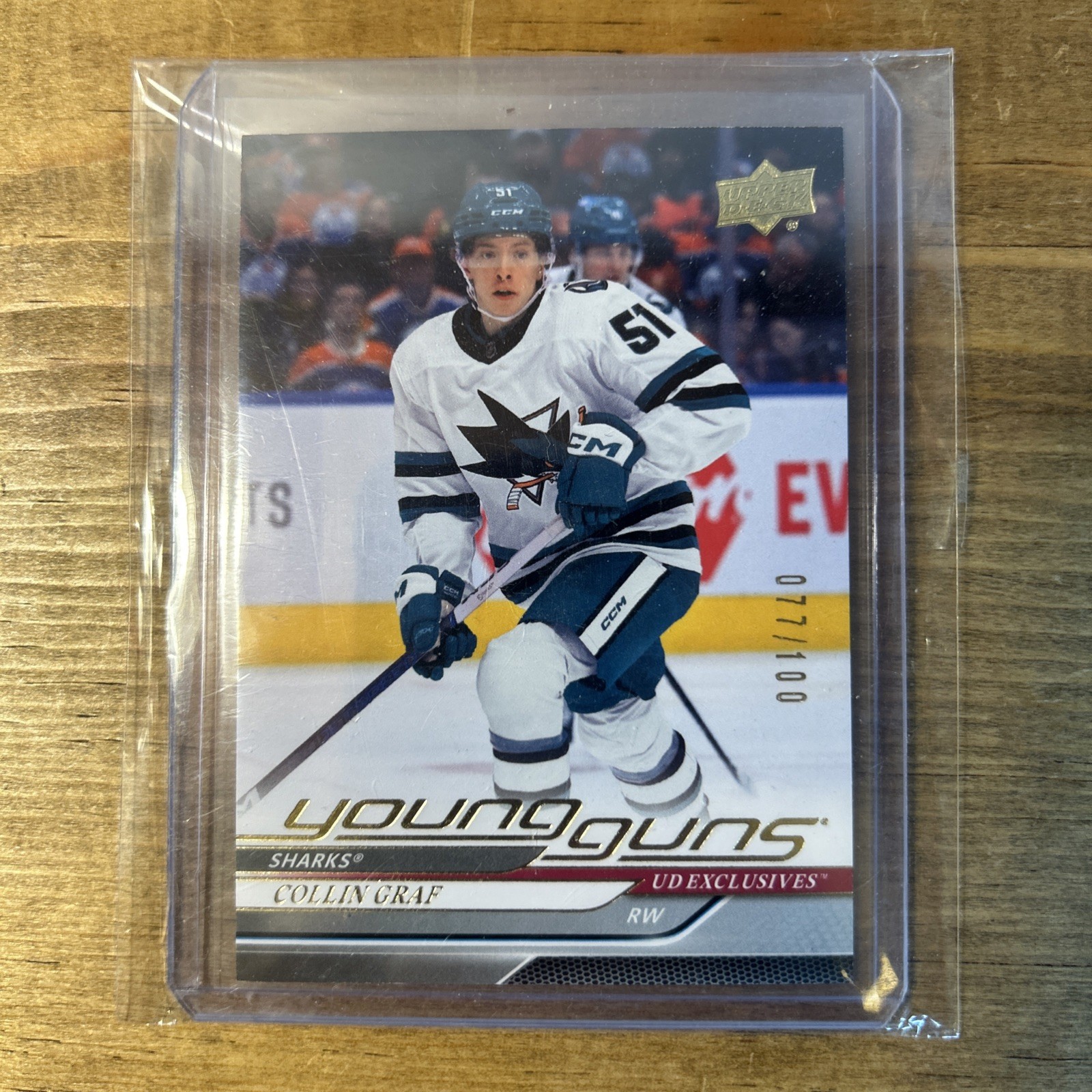 2024-25 Upper Deck Series 1 Young Guns Exclusives Collin Graf #223 77/100 SP