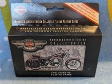 Harley Davidson Numbered Limited Edition Playing Cards In Tin 2 Decks Brand New
